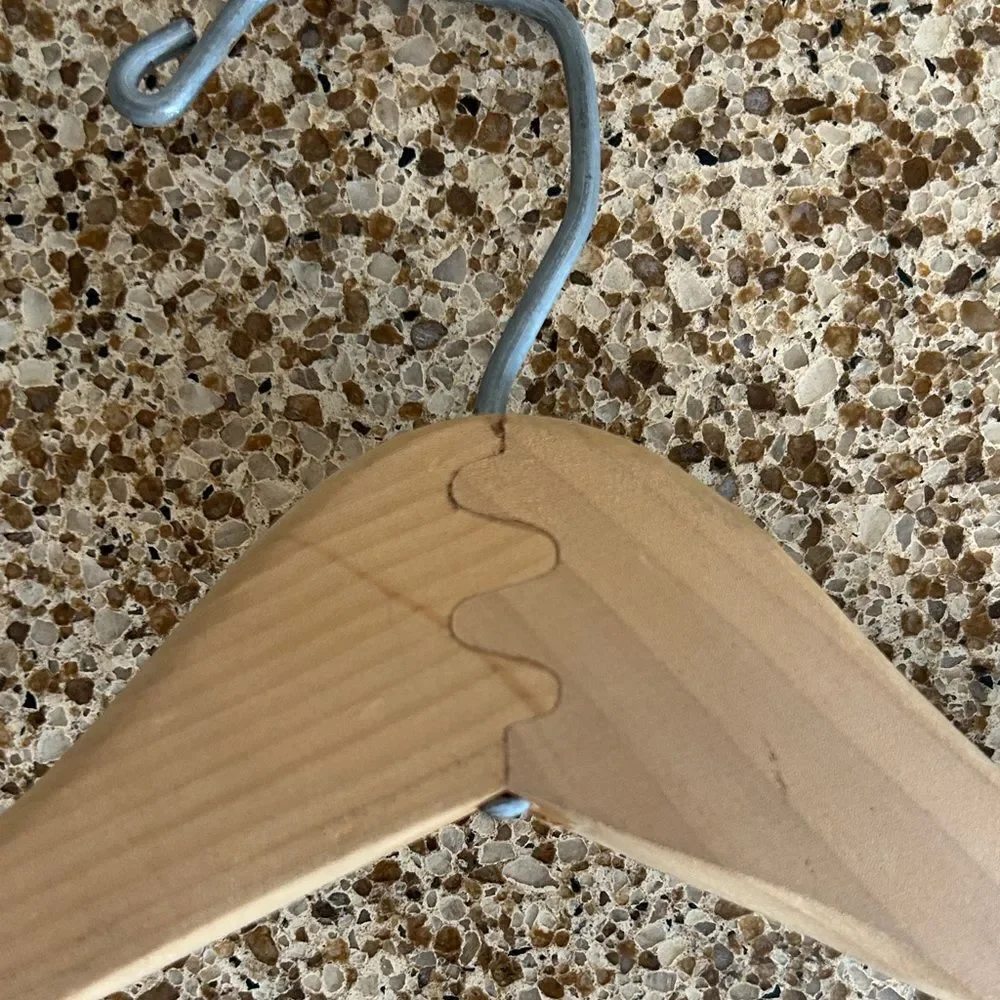 Brooks Brothers Light Tan Tongue and Groove Wooden Hangers